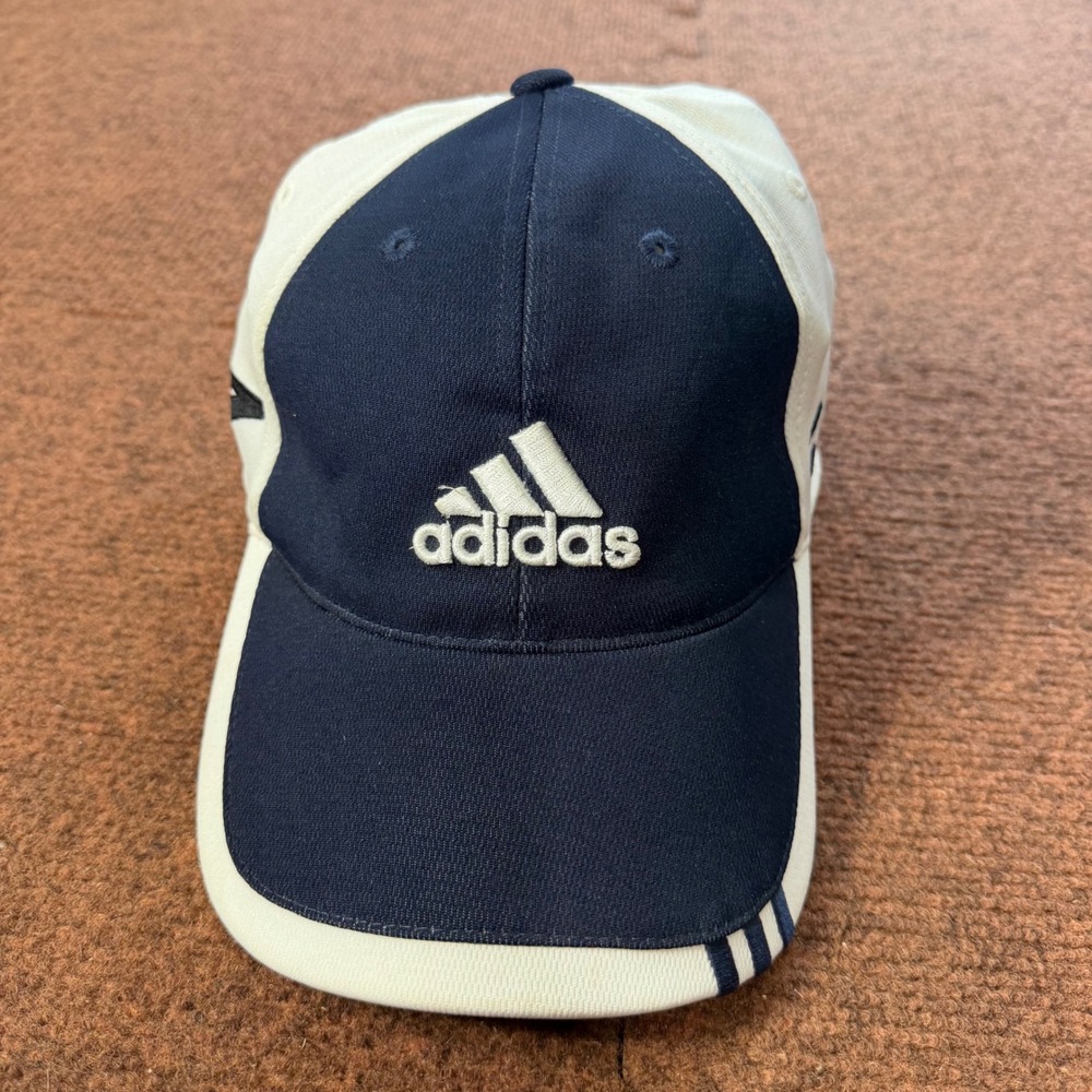 A-‎ Adidas TaylorMade ClimaCool Golf Hat Navy Blue White r7 Mens SM Fitted Cap